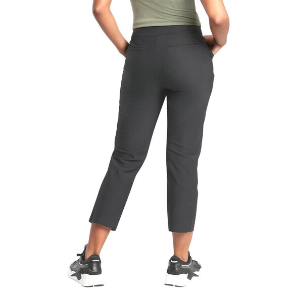 Athleta Stellar Straight Crop Pants Womens Black Stretch Size 8 - Picture 2 of 13